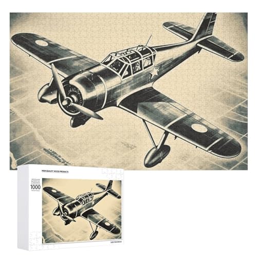 1000 PCS Puzzle Retro Flugzeug Puzzles Personalisiertes Puzzle für Erwachsene Holzpuzzle Benutzerdefinierte Puzzles aus Fotos Bilderpuzzle Klassisches Puzzle für Hochzeit Geburtstag Valentinstag von GHZWACKJ