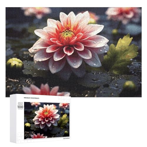 1000 PCS Puzzles Blumenpuzzles Personalisiertes Puzzle für Erwachsene Holzpuzzle Benutzerdefinierte Puzzles aus Fotos Bilderpuzzle Klassisches Puzzle für Hochzeit Geburtstag Valentinstag von GHZWACKJ