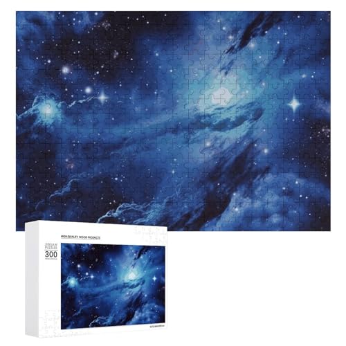 300 PCS Jigsaw Puzzles Blue Universe Space Galaxy Puzzles Personalized Puzzle for Adults Wooden Puzzle Custom Puzzles from Photos Picture Puzzle Classic Jigsaw Puzzle for Wedding Birthday Valentine's von GHZWACKJ