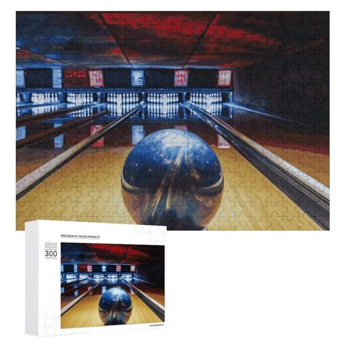 300 PCS Jigsaw Puzzles Bowling Puzzles Personalized Puzzle for Adults Wooden Puzzle Custom Puzzles from Photos Picture Puzzle Classic Jigsaw Puzzle for Wedding Birthday Valentine's Day von GHZWACKJ