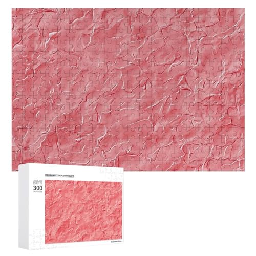 300 PCS Jigsaw Puzzles Coral Red Image Puzzles Personalized Puzzle for Adults Wooden Puzzle Custom Puzzles from Photos Picture Puzzle Classic Jigsaw Puzzle for Wedding Birthday Valentine's Day von GHZWACKJ