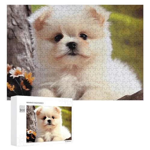 300 PCS Jigsaw Puzzles Cute Dog Puzzles Personalized Puzzle for Adults Wooden Puzzle Custom Puzzles from Photos Picture Puzzle Classic Jigsaw Puzzle for Wedding Birthday Valentine's Day von GHZWACKJ