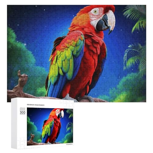 300 PCS Jigsaw Puzzles Parrot Puzzles Personalized Puzzle for Adults Wooden Puzzle Custom Puzzles from Photos Picture Puzzle Classic Jigsaw Puzzle for Wedding Birthday Valentine's Day von GHZWACKJ