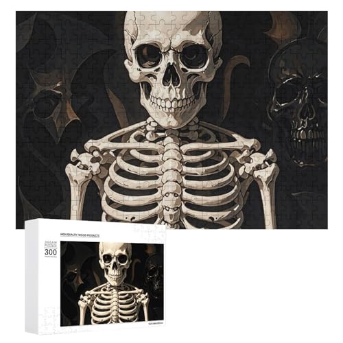 300 PCS Jigsaw Puzzles Skelett of Terror Puzzles Personalized Puzzle for Adults Wooden Puzzle Custom Puzzles from Photos Picture Puzzle Classic Jigsaw Puzzle for Wedding Birthday Valentine's Day von GHZWACKJ