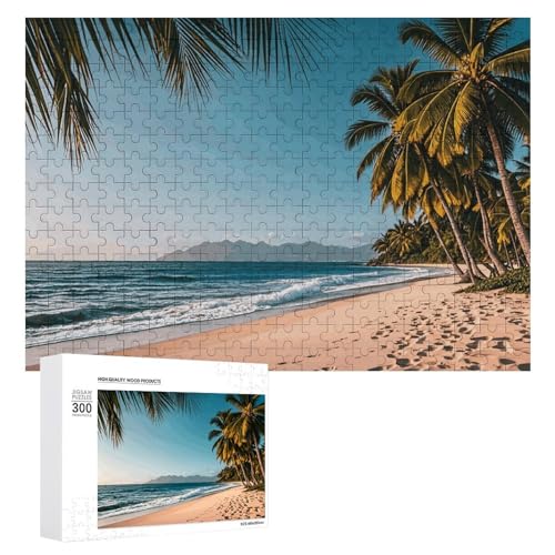 300 PCS Jigsaw Puzzles Summer Holiday and Beach Puzzles Personalized Puzzle for Adults Wooden Puzzle Custom Puzzles from Photos Picture Puzzle Classic Jigsaw Puzzle for Wedding Birthday Valentine's D von GHZWACKJ