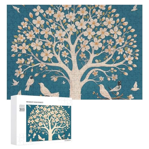 300 PCS Jigsaw Puzzles White Tree of Life Puzzles Personalized Puzzle for Adults Wooden Puzzle Custom Puzzles from Photos Picture Puzzle Classic Jigsaw Puzzle for Wedding Birthday Valentine's Day von GHZWACKJ