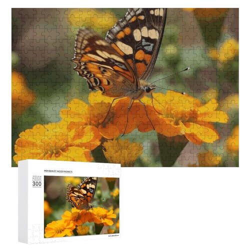 300 PCS Puzzles Blume Schmetterling Puzzles Personalisiertes Puzzle für Erwachsene Holzpuzzle Benutzerdefinierte Puzzles aus Fotos Bilderpuzzle Klassisches Puzzle für Hochzeit Geburtstag Valentinstag von GHZWACKJ