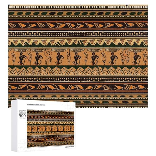 500 PCS Jigsaw Puzzles Bohemia Style Traditional African Pattern Puzzles Personalized Puzzle for Adults Wooden Puzzle Custom Puzzles from Photos Picture Puzzle Classic Jigsaw Puzzle for Wedding Birth von GHZWACKJ