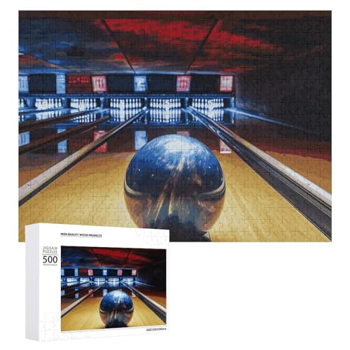 500 PCS Jigsaw Puzzles Bowling Puzzles Personalized Puzzle for Adults Wooden Puzzle Custom Puzzles from Photos Picture Puzzle Classic Jigsaw Puzzle for Wedding Birthday Valentine's Day von GHZWACKJ