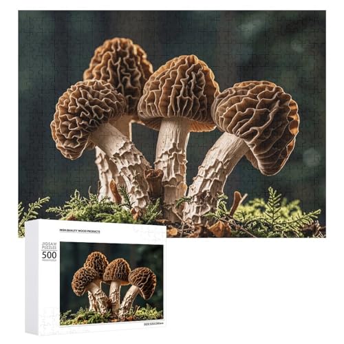 500 PCS Jigsaw Puzzles Good Morels Puzzles Personalized Puzzle for Adults Wooden Puzzle Custom Puzzles from Photos Picture Puzzle Classic Jigsaw Puzzle for Wedding Birthday Valentine's Day von GHZWACKJ