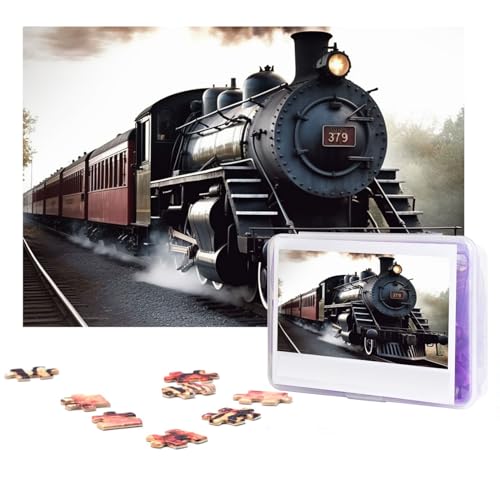 Jigsaw Puzzles 300 Teile Dampfzug Puzzles Personalisiertes Puzzle für Erwachsene Holzpuzzle Benutzerdefinierte Puzzles aus Fotos Bilderpuzzle Klassisches Puzzle für Hochzeit Geburtstag Valentinstag von GHZWACKJ