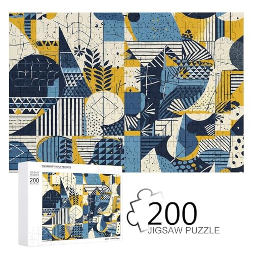 Puzzle, 200 Stück, farbige Linienzeichnungspuzzle, personalisiertes Puzzle für Erwachsene, Holzpuzzle, benutzerdefinierte Puzzles aus Fotos, Bildpuzzle, klassisches Puzzle für Hochzeit, Geburtstag, von GHZWACKJ