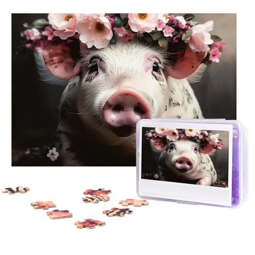 Puzzle 300 Teile Blume Tier Puzzles Personalisierte Puzzle für Erwachsene Holzpuzzle Benutzerdefinierte Puzzles aus Fotos Bilderpuzzle Klassisches Puzzle für Hochzeit Geburtstag Valentinstag von GHZWACKJ