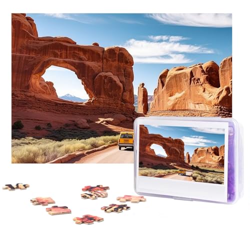 Puzzle 300 Teile Bögen Nationalpark Eingang Puzzles Personalisiertes Puzzle für Erwachsene Holzpuzzle Benutzerdefinierte Puzzles aus Fotos Klassisches Puzzle für Hochzeit Geburtstag Valentinstag von GHZWACKJ