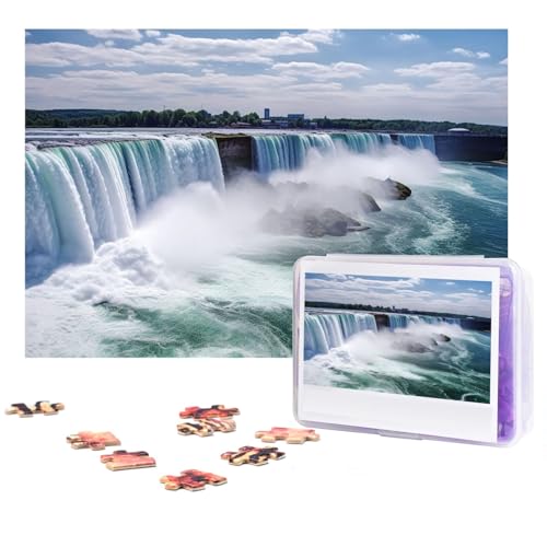 Puzzle 300 Teile Niagarafälle Puzzles Personalisiertes Puzzle für Erwachsene Holzpuzzle Benutzerdefinierte Puzzles aus Fotos Bilderpuzzle Klassisches Puzzle für Hochzeit Geburtstag Valentinstag von GHZWACKJ