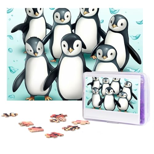 Puzzle 300 Teile Niedliche Pinguine Puzzles Personalisiertes Puzzle für Erwachsene Holzpuzzle Benutzerdefinierte Puzzles aus Fotos Bilderpuzzle Klassisches Puzzle für Hochzeit Geburtstag Valentinstag von GHZWACKJ