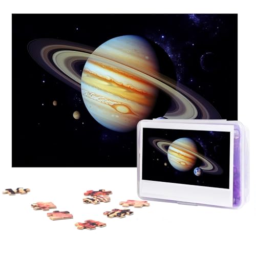 Puzzle 300 Teile Planet Jupiter Puzzles Personalisiertes Puzzle für Erwachsene Holzpuzzle Benutzerdefinierte Puzzles aus Fotos Bilderpuzzle Klassisches Puzzle für Hochzeit Geburtstag Valentinstag von GHZWACKJ