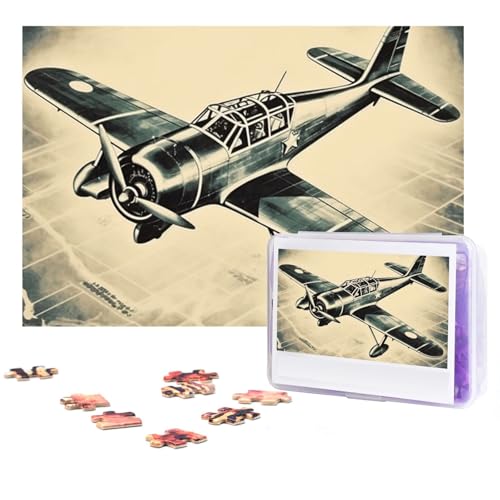 Puzzle 300 Teile Retro Flugzeug Puzzles Personalisiertes Puzzle für Erwachsene Holzpuzzle Benutzerdefinierte Puzzles aus Fotos Bilderpuzzle Klassisches Puzzle für Hochzeit Geburtstag Valentinstag von GHZWACKJ