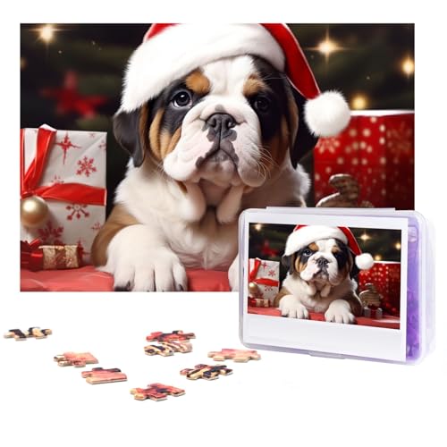 Puzzle 300 Teile Weihnachten Hund Puzzles Personalisiertes Puzzle für Erwachsene Holzpuzzle Benutzerdefinierte Puzzles aus Fotos Bilderpuzzle Klassisches Puzzle für Hochzeit Geburtstag Valentinstag von GHZWACKJ