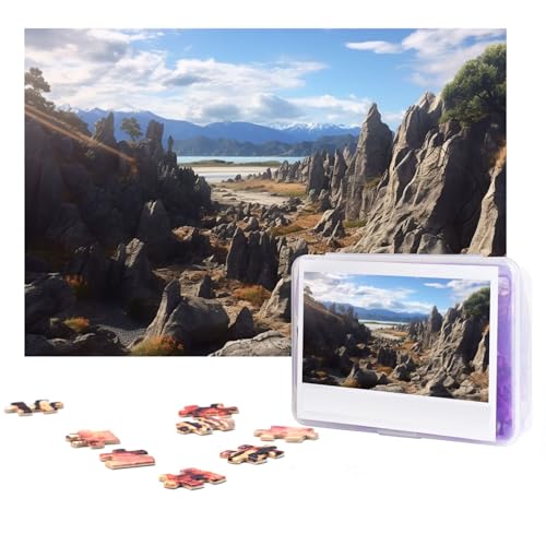 Puzzles 300 Teile Rocks Scenic Puzzles Personalisiertes Puzzle für Erwachsene Holzpuzzle Benutzerdefinierte Puzzles aus Fotos Bilderpuzzle Klassisches Puzzle für Hochzeit Geburtstag Valentinstag von GHZWACKJ