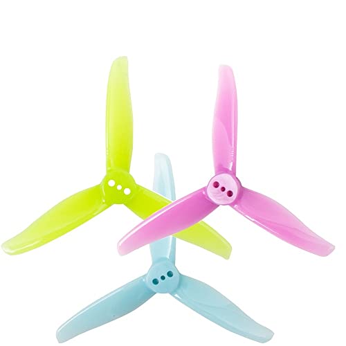 GHqHQL 3016 Propeller 6 Paar 12 Paar 1,5 m 2 mm Loch 3 Zoll 3 CW CCW FPV Requisiten kompatibel mit 3 Zoll FPV Racing Drone(12PAIR 2MM Mix Colo) von GHqHQL