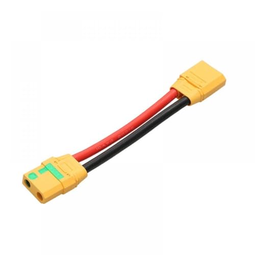 GHqHQL XT90 XT90S Stecker auf Buchse Verlängerung 10AWG Draht ESC Balance Adapter kompatibel mit Flugzeugmodellen(for XT90S 40CM Wire) von GHqHQL