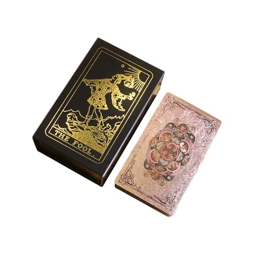 GIBZ Roségoldfolien Tarotkarten Deck für Anfänger Tarot Cards Set mit Guide und Box von GIBZ