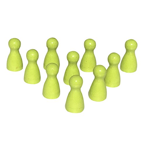 GICO 10er Pack Halmakegel Spielkegel sortenrein aus Holz poliert 24x12 mm (Lemon) von GICO