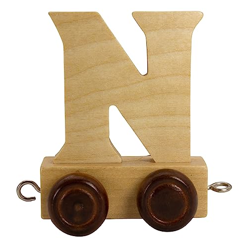 GICO Buchstabenzug aus Holz, Buchstaben Zug, Lok, Waggon, A-Z, Wunschname (N) von GICO