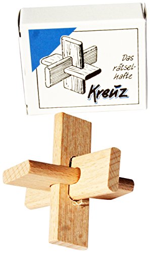 Das rätselhafte Kreuz - Mini Holz Puzzle Knobelspiel Geduldspiel Klassiker Minipuzzle von GICO