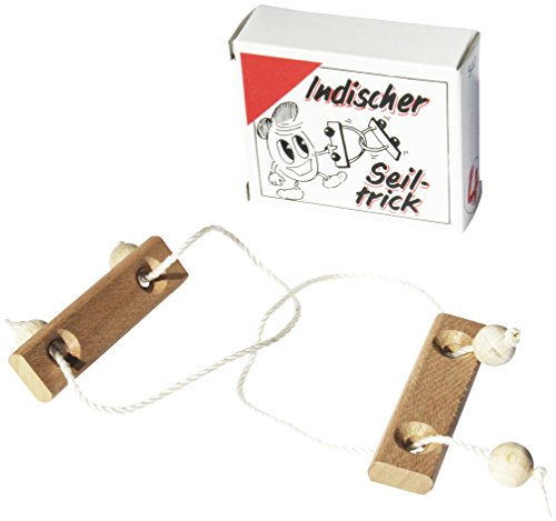 GICO Der indische Seiltrick - Mini Holz Puzzle Knobelspiel Geduldspiel Klassiker Minipuzzle von GICO