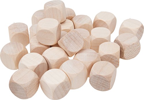 25 x Gico Blankowürfel - Holzwürfel - Gebetswürfel - Bastelwürfel (20 mm) - 5966 von GICO