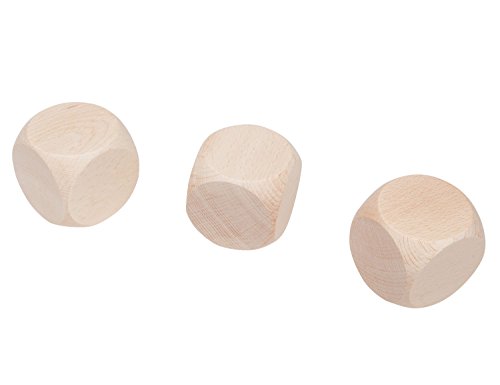 3 x Gico Blankowürfel - Holzwürfel - Gebetswürfel - Bastelwürfel (40 mm) -5972 von GICO