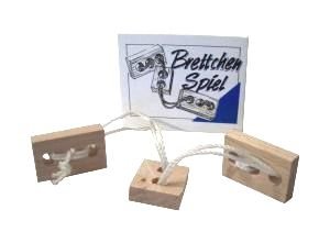 GICO Brettchen Spiel - Mini Holz Puzzle Knobelspiel Geduldspiel Klassiker Minipuzzle von GICO