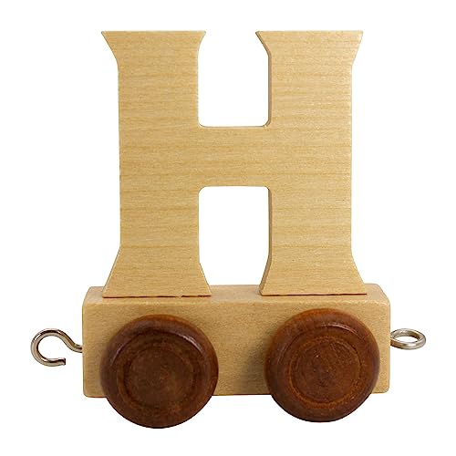 GICO Buchstabenzug aus Holz, Buchstaben Zug, Lok, Waggon, A-Z, H je ca. 5,5 cm, Wunschname (H) von GICO