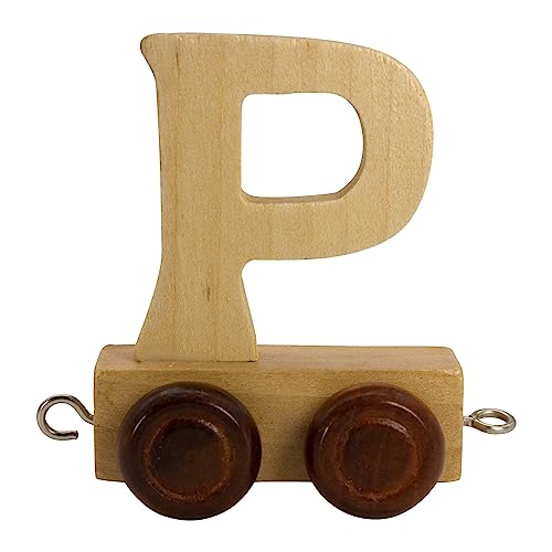 GICO Buchstabenzug aus Holz, Buchstaben Zug, Lok, Waggon, A-Z, Wunschname (P) von GICO