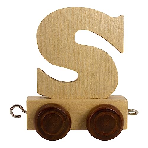 GICO Buchstabenzug aus Holz, Buchstaben Zug, Lok, Waggon, A-Z, Wunschname (S) von GICO