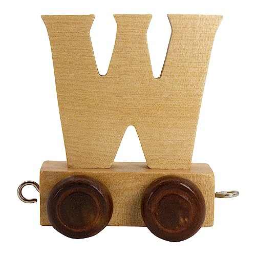 GICO Buchstabenzug aus Holz, Buchstaben Zug, Lok, Waggon, A-Z, Wunschname (W) von GICO