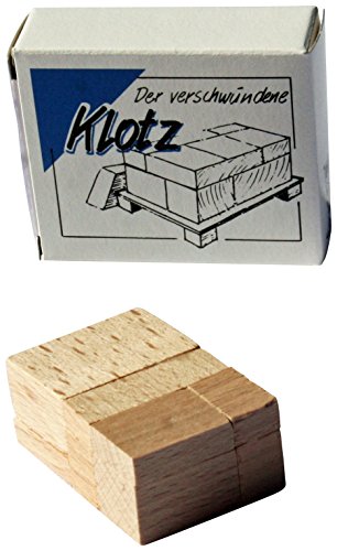 Der verschwundene Klotz - Mini Holz Puzzle Knobelspiel Geduldspiel Klassiker Minipuzzle von GICO