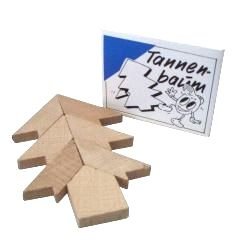 GICO Tannenbaum - Mini Holz Puzzle Knobelspiel Geduldspiel Klassiker Minipuzzle von GICO