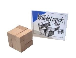 Würfelpack - Mini Holz Puzzle Knobelspiel Geduldspiel Klassiker Minipuzzle von GICO