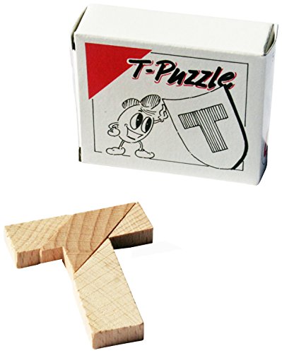 T-Puzzle - Mini Holz Puzzle Knobelspiel Geduldspiel Klassiker Minipuzzle von GICO