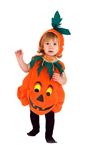 GIFT TOWER Kürbis Kostüm Kinder Mädchen Halloween Baby Faschingskostüme Jungen für Halloween Karneval Fasching Cosplay Orange M/3,5-5,5Jahre von GIFT TOWER