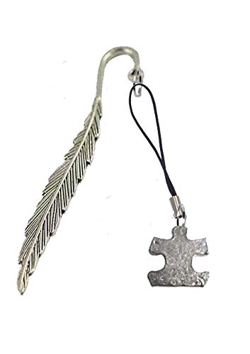 Jigsaw Side Piece FT10 2.2cm X 2.4cm Made From Fine English Pewter On a FEATHER Bookmark POSTED BY US GIFTS FOR ALL 2016 FROM DERBYSHIRE UK von GIFTSFORALL