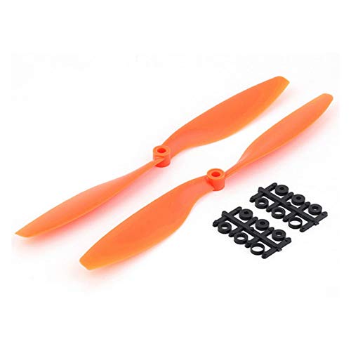 GIGIROM 1 Paar 1045 10x4,5 CW Propeller CCW Prop RC Multicopter F450 Quadcopter Schwarz Propellerflugzeug-Ersatzteil(Orange) von GIGIROM