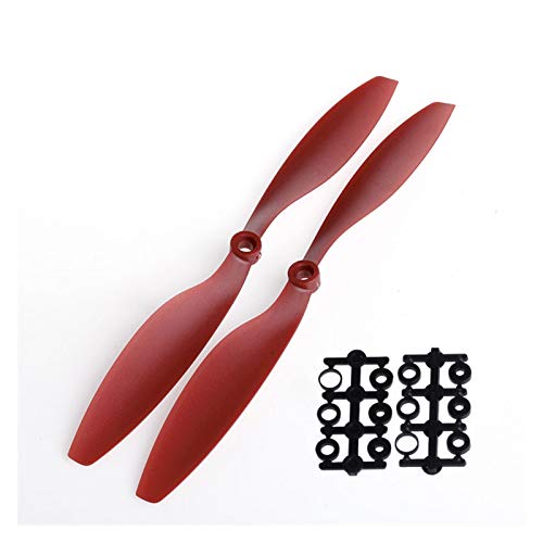 GIGIROM 1 Paar 1045 10x4,5 CW Propeller CCW Prop RC Multicopter F450 Quadcopter Schwarz Propellerflugzeug-Ersatzteil(Red) von GIGIROM