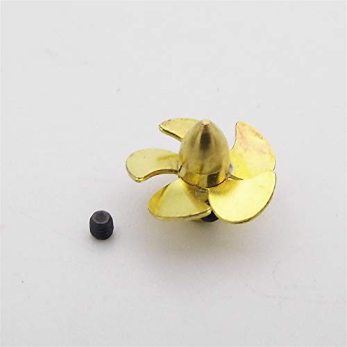 GIGIROM 1PC 12mm 16mm 18mm 20mm 22mm Kupfer Propeller 5-Blätter, for Mini, Prop 2mm Welle RC Boot U-Boot Skala Marine Skala Boot Außenbordmotor(D18mm Right Hand) von GIGIROM