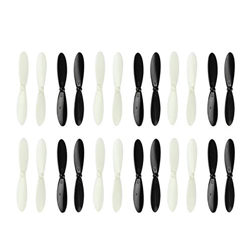 GIGIROM 24 stücke H107L H107C H107D X4 Quadcopter, for HUBSAN, X4 Quadcopter Propeller H107-A02 Klinge Propeller Propellerflugzeug-Ersatzteil(White Black 24pcs) von GIGIROM