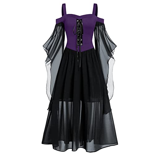 GIIWAKI Corsagenkleid Damen Geist Kostüm Damen Damen Halloween Hexen Kleid Halloweenkostüm Heloweenkostüme Damen Halloween Kostüm 164 Corsette Damen Kostüme Frauen Kostüm 80Er Jahre Halloween Kostüm von GIIWAKI