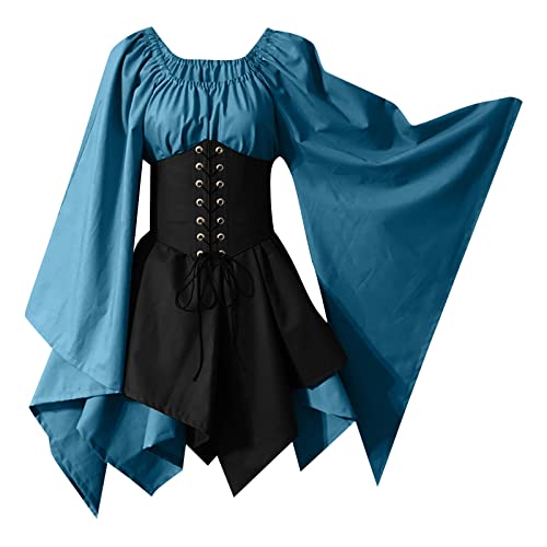 GIIWAKI Mittelalter Kleidung Damen Kleider Unter 40€ Halloween Kostüme Dame Brautkleid Halloween Karneval Kostüm Halloween Kostüm Sexy Weisses Kleid Halloween Barock Kleid Halloween Kleider Damen von GIIWAKI